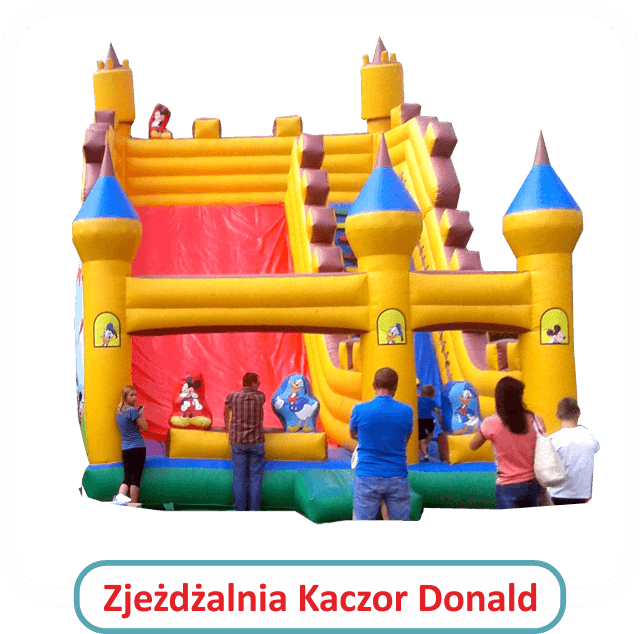 kraina_zabaw_zjezdzalnia_kaczor_donald Nadmuchiwna zjeżdżalnia Kaczor Donald | Wynajem dmuchańców | Kraina Zabaw